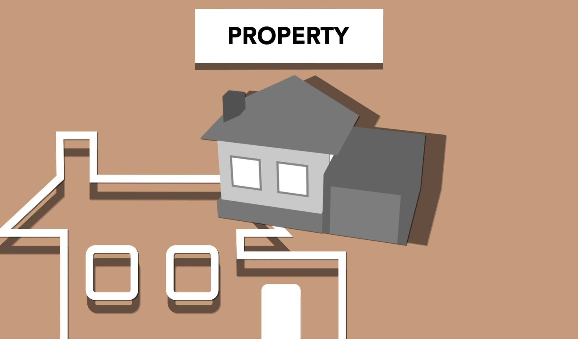 residential house representing property on illustration, smart money bro
